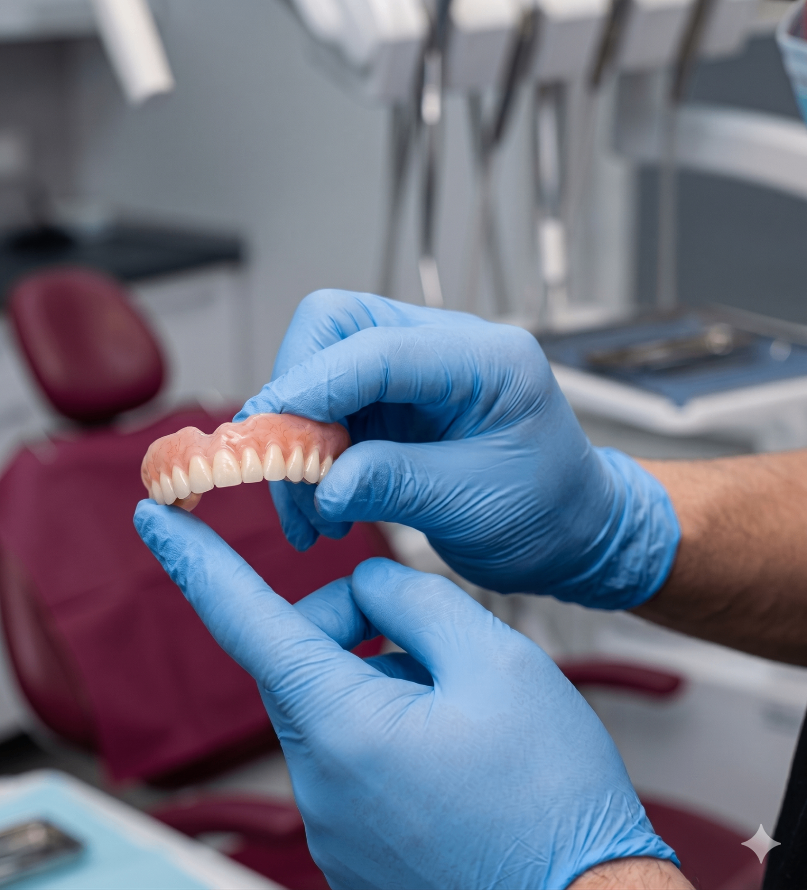 Helprotes i naturligt material anpassad av tandläkare i Huvudsta Solna